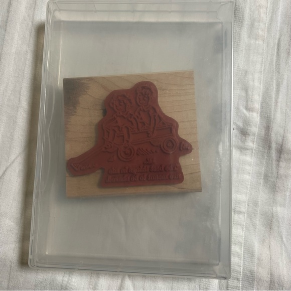 🆕 Stampin' Up! Best Things in Life Shared Child Wagon Wooden Block Stamp Set - Picture 3 of 5